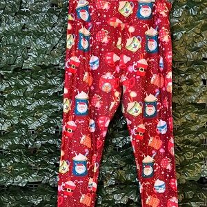 Festive Red Santa Leggings